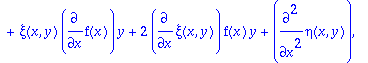 sys1 := [g(y)*diff(eta(x,y),x)+eta(x,y)*f(x)-diff(e...