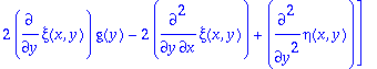 sys1 := [g(y)*diff(eta(x,y),x)+eta(x,y)*f(x)-diff(e...