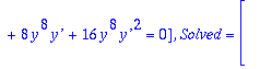 ans2 := TABLE([Constraint = [y^4-2*y^2*`z'`+`z'`^2-...