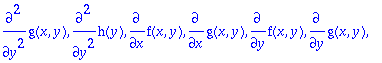 [diff(f(x,y),`$`(x,2)), diff(g(x,y),`$`(x,2)), diff...