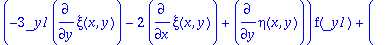 symeq := [(-3*_y1*diff(xi(x,y),y)-2*diff(xi(x,y),x)...