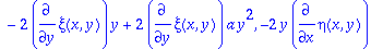 sys2 := [-diff(xi(x,y),y)*y-diff(xi(x,y),`$`(y,2))*...