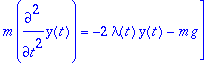 [m <> 0, x(t)^2+y(t)^2-1 = 0, m*diff(x(t),`$`(t,2))...