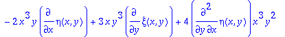 sys := {eta(x,y)*x*y^2+x^3*y*diff(eta(x,y),y)+eta(x...