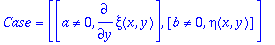 ans := TABLE([1 = TABLE([Solved = [eta(x,y) = 0, xi...