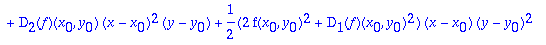 [f(x,y) = f(x[0],y[0])+D[1](f)(x[0],y[0])*(x-x[0])+...